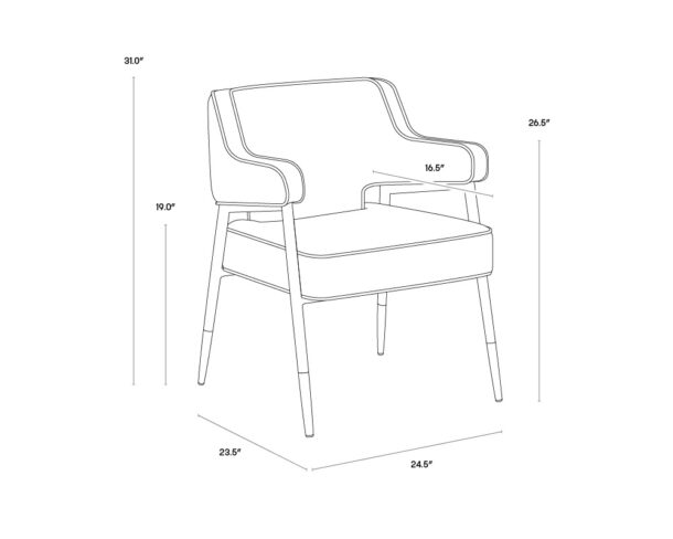 Derome Dining Armchair - Image 6