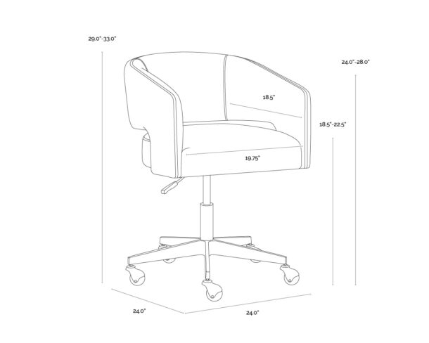 Claren Office Chair - Deep Green Sky - Image 6