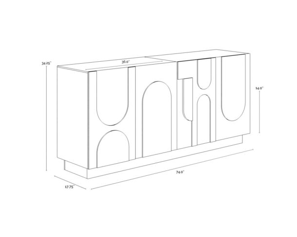 Cove Sideboard - Rustic Oak - Image 5