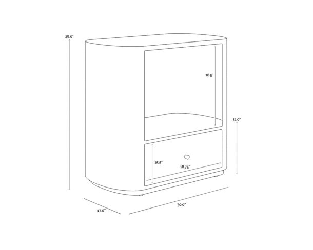 Siena Nightstand - Oval - Image 5