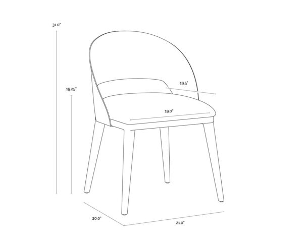 Dezirae Dining Chair - Antique Brass - Image 6