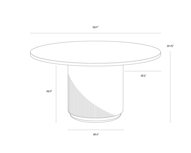 Cataldi Dining Table - 59" - Image 5