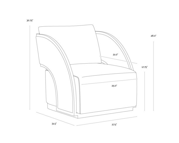 Baz Swivel Lounge Chair - Image 6
