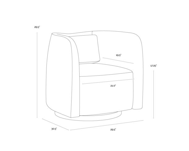 Emilie Swivel Lounge Chair - Image 7