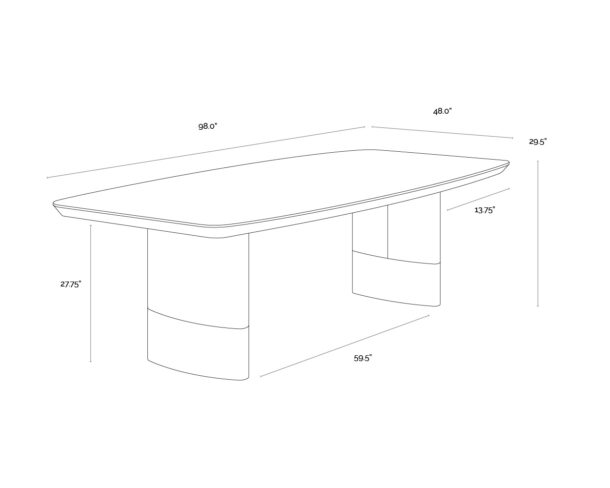 Calida Dining Table - 98" - Image 6