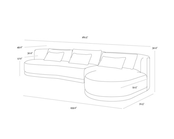 Laken Sofa Chaise - Raf - Image 6