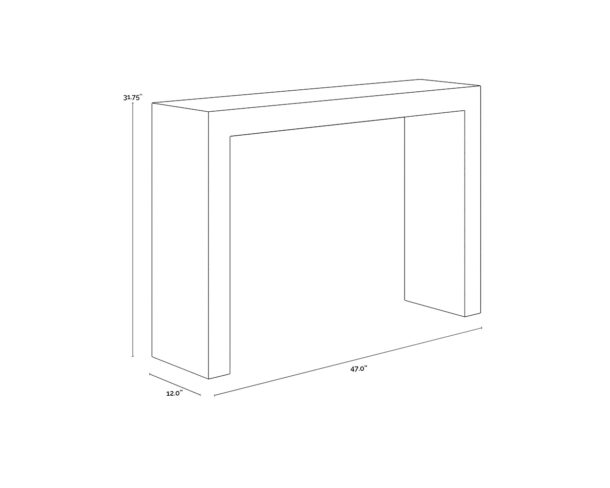 Axle Console Table - Marble Look - Image 5