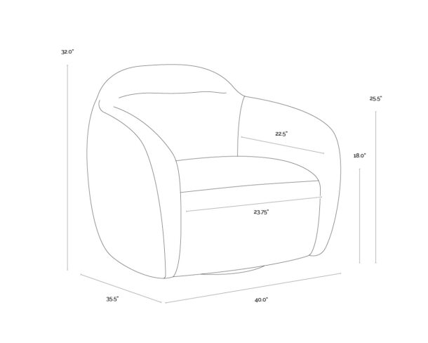 Ismo Swivel Lounge Chair - Image 4