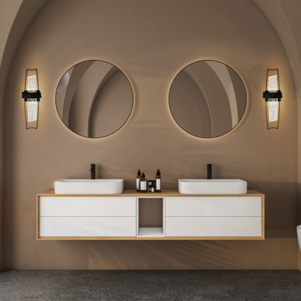 Guadiana Integrated LED Black Wall Light - Image 3