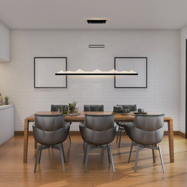 Himalayas Integrated LED Black Chandelier - Image 2