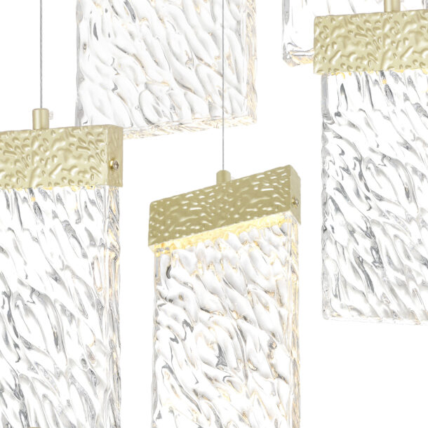 Carolina LED Chandelier With Gold Leaf Finish - Image 3