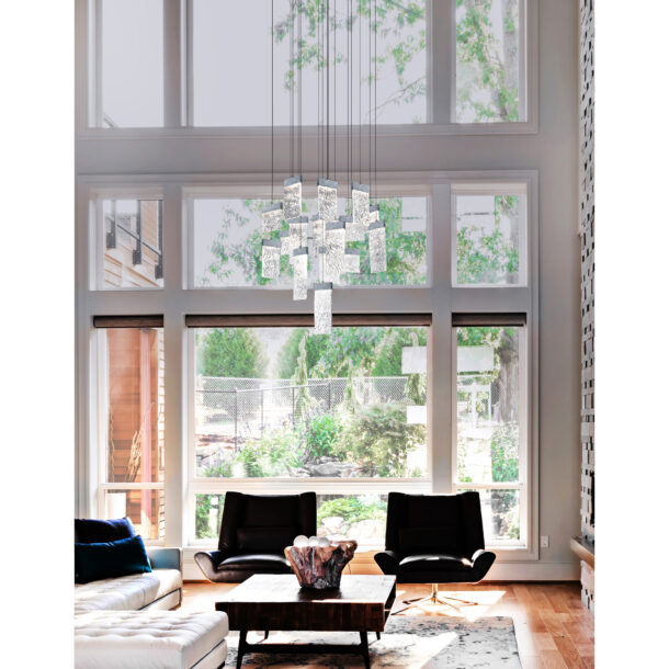 Carolina LED Chandelier With Pewter Finish - Image 6