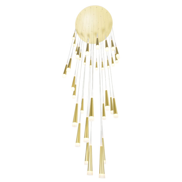 Andes LED Multi Light Pendant With Satin Gold Finish - Image 3