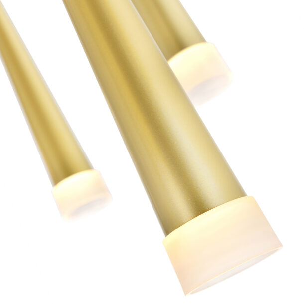 Andes LED Multi Light Pendant With Satin Gold Finish - Image 6