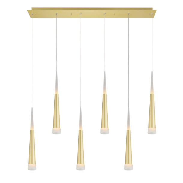 Andes LED Pool Table Light With Satin Gold Finish - Image 2