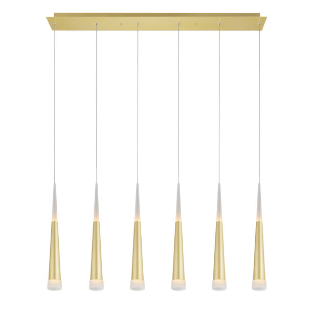 Andes LED Pool Table Light With Satin Gold Finish