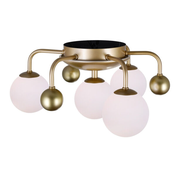 Element 4 Light Flush Mount With Sun Gold Finish - Image 2
