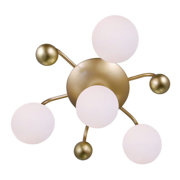 Element 4 Light Flush Mount With Sun Gold Finish - Image 3