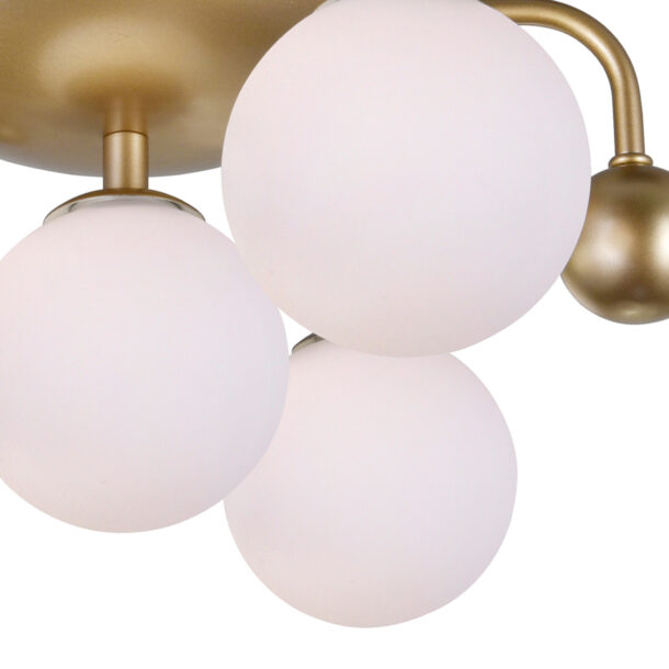 Element 4 Light Flush Mount With Sun Gold Finish - Image 4