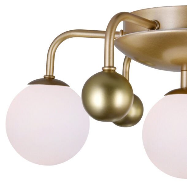 Element 4 Light Flush Mount With Sun Gold Finish - Image 5