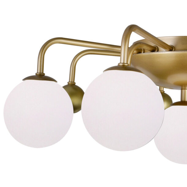Element 9 Light Flush Mount With Sun Gold Finish - Image 4