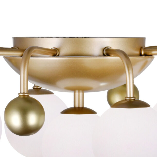 Element 9 Light Flush Mount With Sun Gold Finish - Image 5