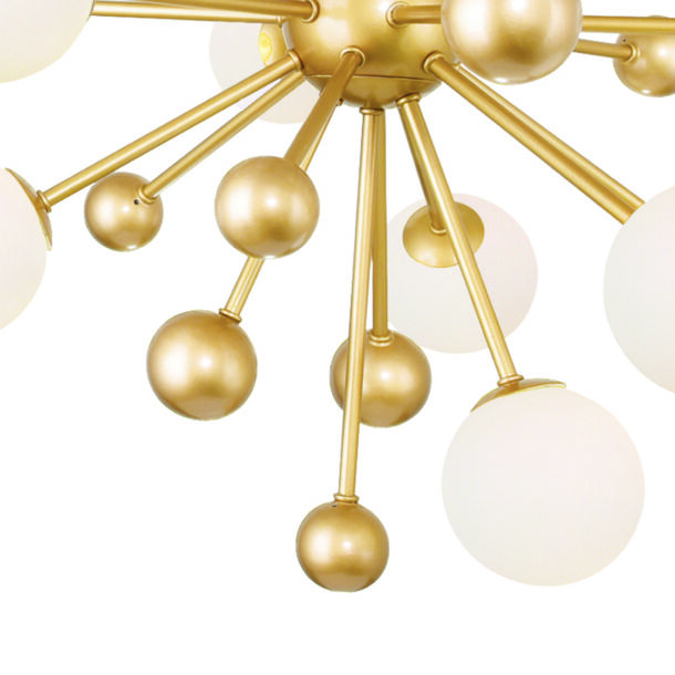 Element 8 Light Chandelier With Sun Gold Finish - Image 4