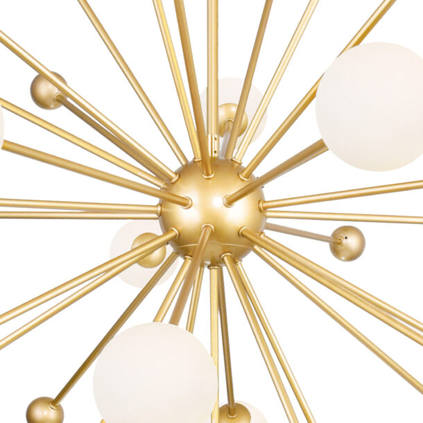 Element 17 Light Chandelier With Sun Gold Finish - Image 3