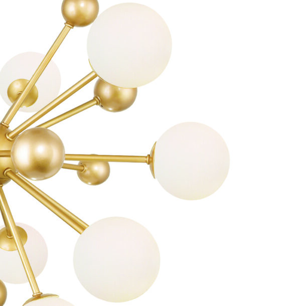 Element 17 Light Chandelier With Sun Gold Finish - Image 4