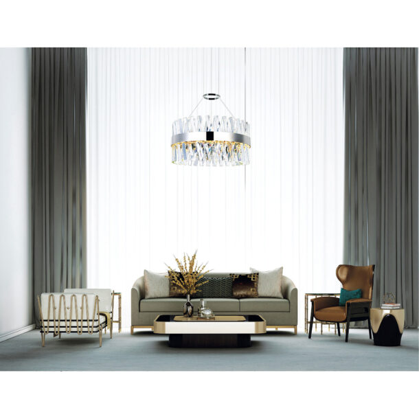 Glace LED Chandelier With Chrome Finish - Image 6
