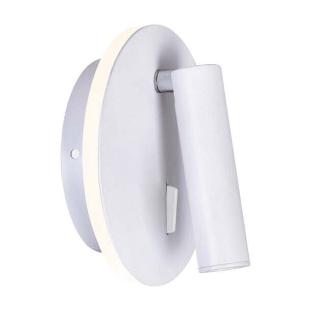 Private I LED Sconce With Matte White Finish - Image 4