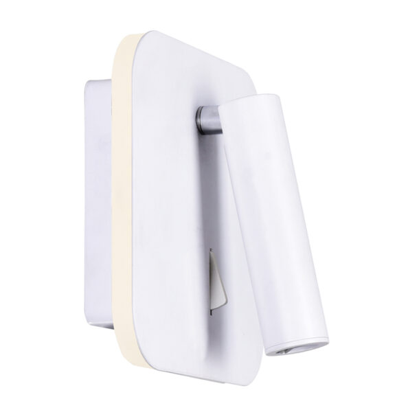 Private I LED Sconce With Matte White Finish - Image 2