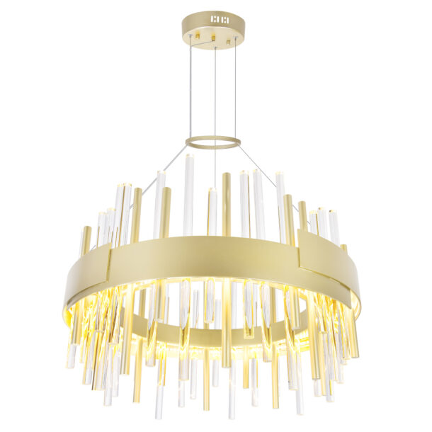 Millipede 20 in LED Satin Gold Chandelier - Image 3