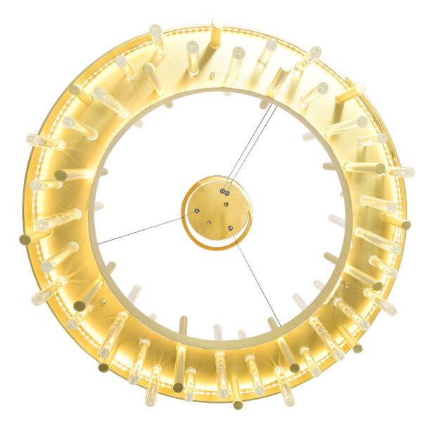 Millipede 20 in LED Satin Gold Chandelier - Image 4