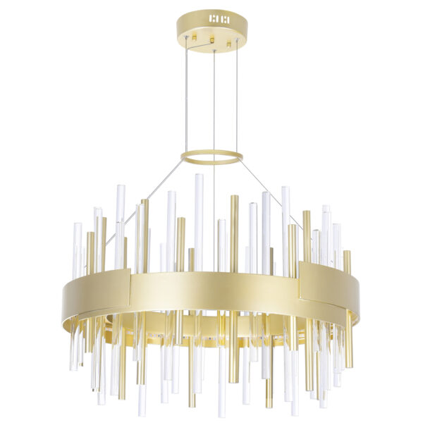Millipede 20 in LED Satin Gold Chandelier - Image 5