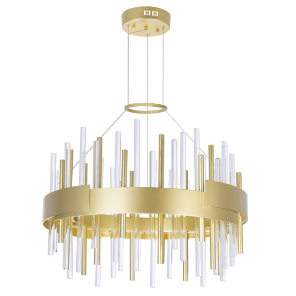 Millipede 20 in LED Satin Gold Chandelier - Image 6