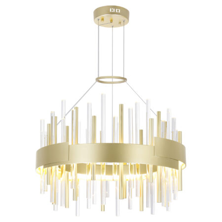 Millipede 20 in LED Satin Gold Chandelier