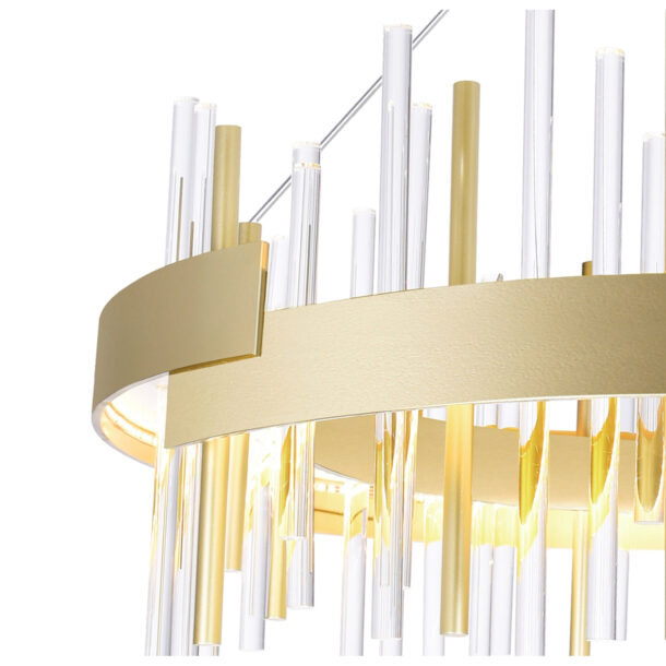 Millipede 26 in LED Satin Gold Chandelier - Image 2