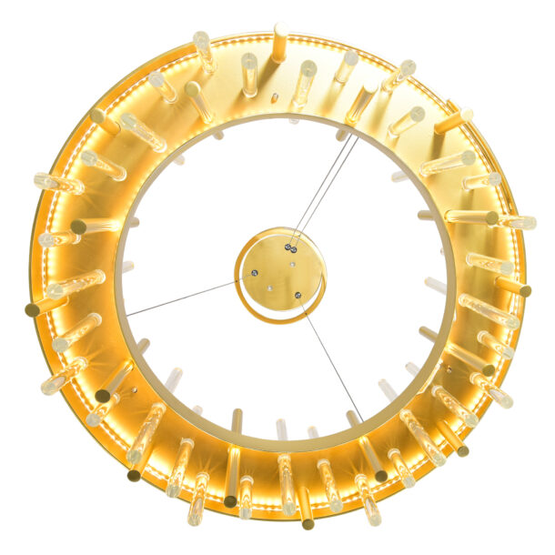 Millipede 26 in LED Satin Gold Chandelier - Image 4