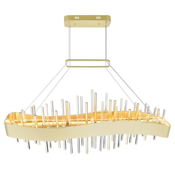 Millipede 40 in LED Satin Gold Chandelier - Image 3