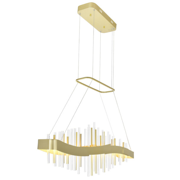 Millipede 40 in LED Satin Gold Chandelier - Image 4