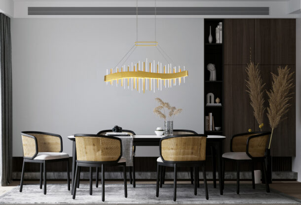 Millipede 40 in LED Satin Gold Chandelier - Image 8