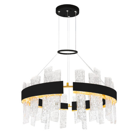 Guadiana 32 in LED Black Chandelier