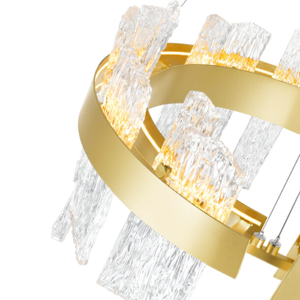 Guadiana 32 in LED Satin Gold Chandelier - Image 3