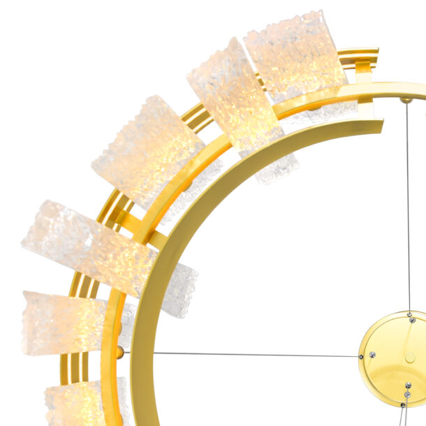 Guadiana 32 in LED Satin Gold Chandelier - Image 4