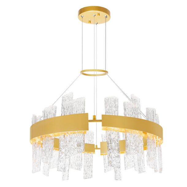 Guadiana 32 in LED Satin Gold Chandelier
