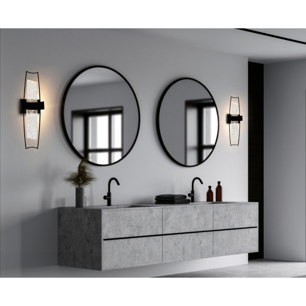 Guadiana Integrated LED Black Wall Light - Image 2