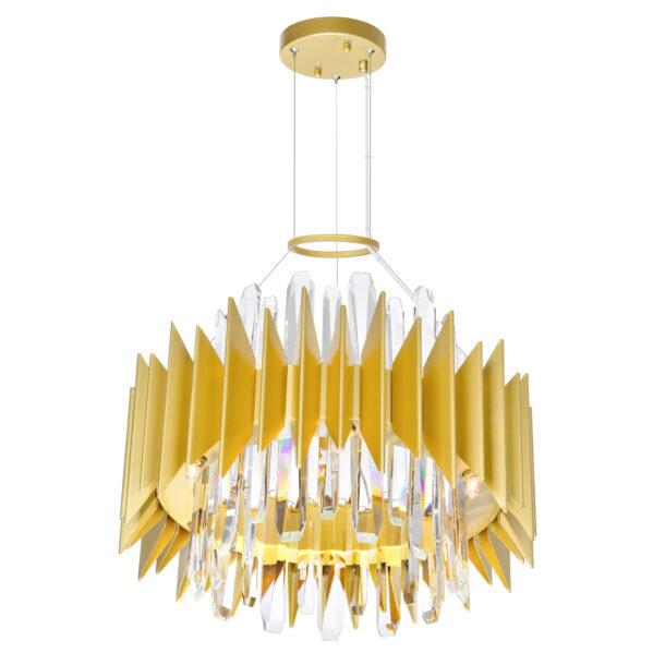 Cityscape 12 Light Chandelier With Satin Gold Finish - Image 3