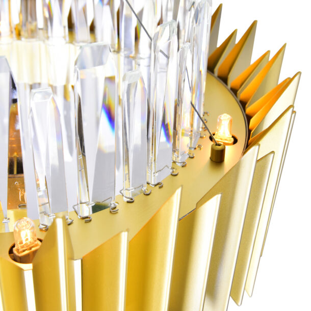 Cityscape 12 Light Chandelier With Satin Gold Finish - Image 4