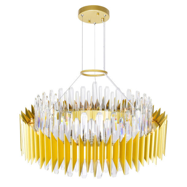 Cityscape 18 Light Chandelier With Satin Gold Finish - Image 3